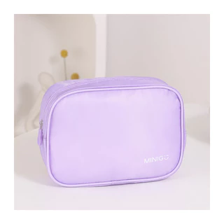 NECESSAIRE MINIMALISTA PARA COSMÉTICOS ROXO TAMANHO 19X13X6 CM.
