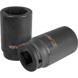 Soquete sextavado de impacto longo 33 mm encaixe 3/4" aço cromo molibdênio - Vonder