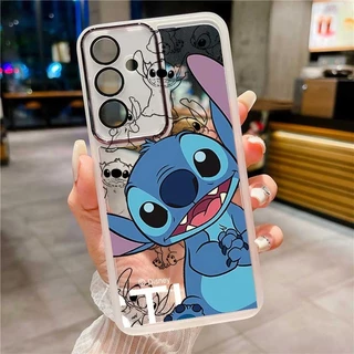 Samsung Galaxy A55 A35 A25 A15 5G A05 A05s Capa Protetora Para Câmera De Silicone Com Ponto Feliz Smile Monster Clear Candy
