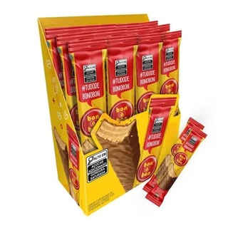 Snack Wafer Bonobon Com Recheio de Amendoim Com 20 Unidades De 30g