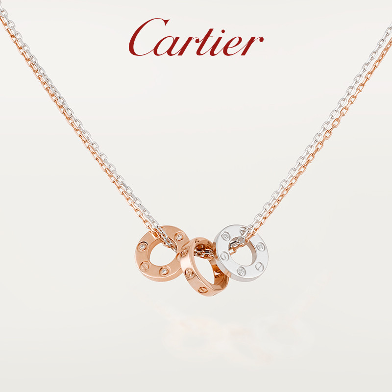 [Com Caixa de embalagem] Colar Cartier Cartier LOVE Series em ouro rosa ...