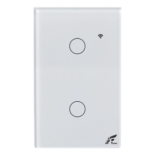 Interruptor Inteligente Wi-fi + Rf 2 Botões Touch Tuya Alexa