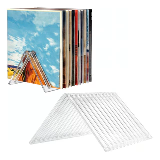 Porta-LP Acrílico Transparente – Expositor de Disco Vinil Elegante e Moderno
