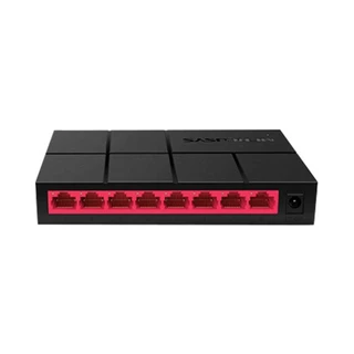 Switch 8 portas Mercusys, Gigabit, 10/100/1000mbps, não gerenciável, MS108G