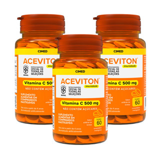 Kit com 3 Aceviton Imunidade com 60 Comprimidos Mastigáveis