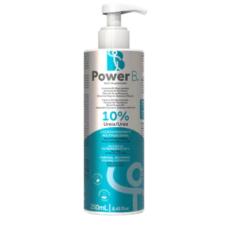 Loção Multifuncional Hidratante Corporal Pele Seca 10% Ureia Power B 250Ml Rosa mosqueta, babosa, mentol, pés, pernas cotovelos e joelhos