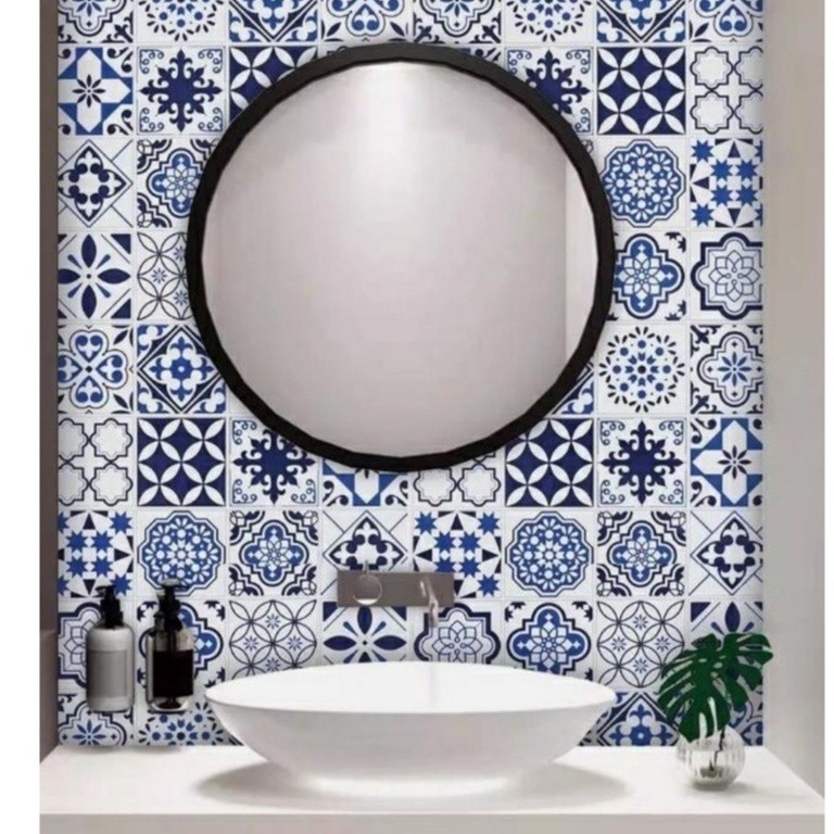 Papel de Parede Adesivo Azulejo Hidráulico Português Lavável e ...