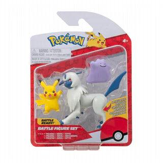 3 Bonecos de Batalha Pikachu, Absol e Ditto - Pokémon
