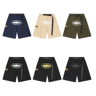2024 Corteiz Novo Clássico High Street Com Capuz Calção Logotipo Simples Carta Imprimir Bordado Calças De Bolso Cordão De Arrasto Summer Y2K Plus