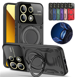 Estojo Para Xiaomi Poco X6 Pro X3 X4 X5 Pro C65 C55 Redmi 13C 12C 12 Proteção Do Porta-Anel Suportes De