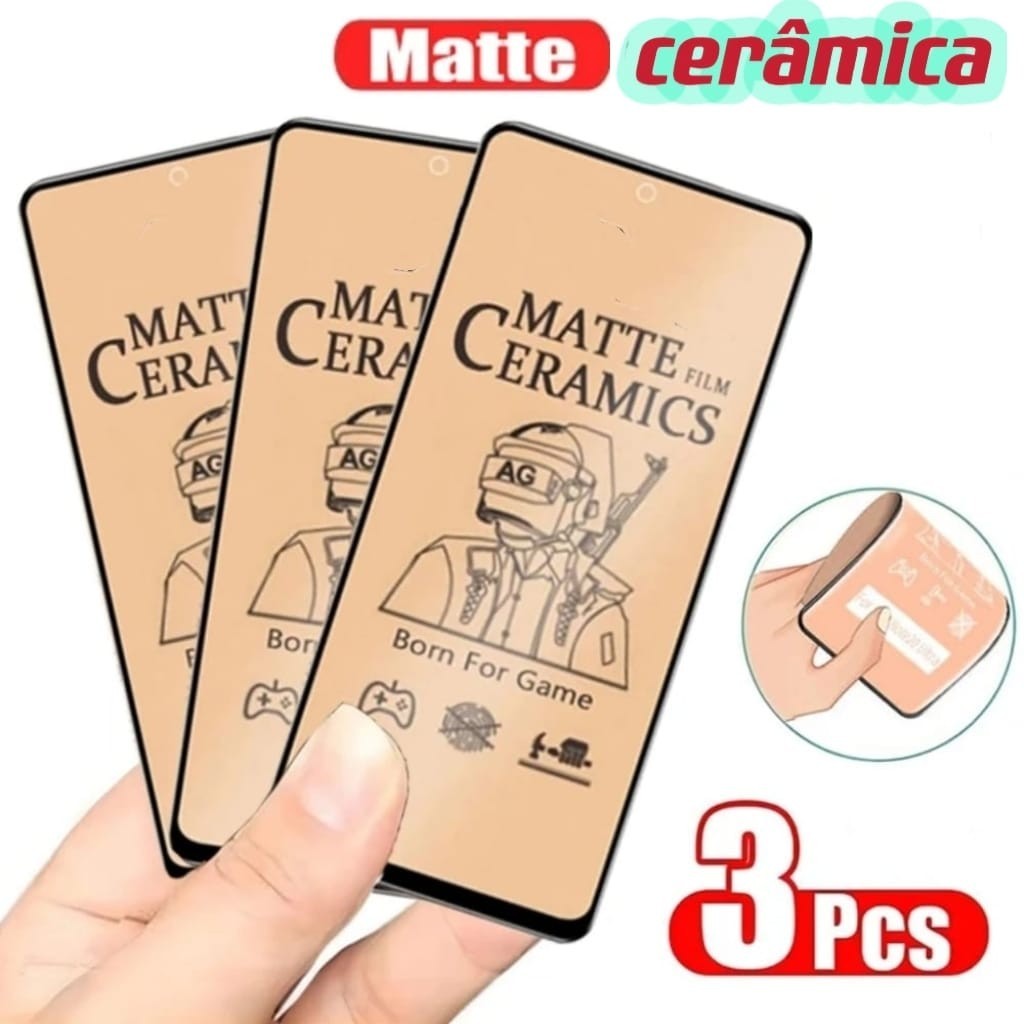 3 película de 100D cerâmica fosco Para.Samsung.Galaxy a54 a52 a34 a14 m14 m54 a15 a25 m34 a23 A72 a71 a20s a32 4g a11 a12 a51 a20 a30 a50/a50s m21/m21s s23 6,1s23+5g 6,6a30 a20/a52s/a22/a70/m32/m52 5g/m62/ s22/pronta enviar