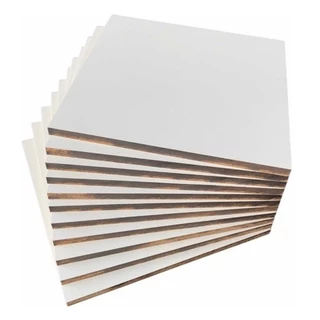 Placa Chapa MDF Branco/Cru 3 mm 30X30 cm