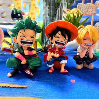 13CM Figuras De Anime One Piece Luffy Zoro Roronoa Ação Figurino Pvc Gk Estátua Modelo Doll Coleção Infantil Decora Toy