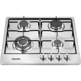 Fogão de Mesa Cooktop 4 Bocas Aço Inox à Gás Suggar FG4134IX Bivolt