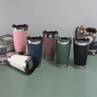 Copo Térmico 473ML Para Cerveja Café Chá Com Tampa e Abridor de Garrafas Alexstore