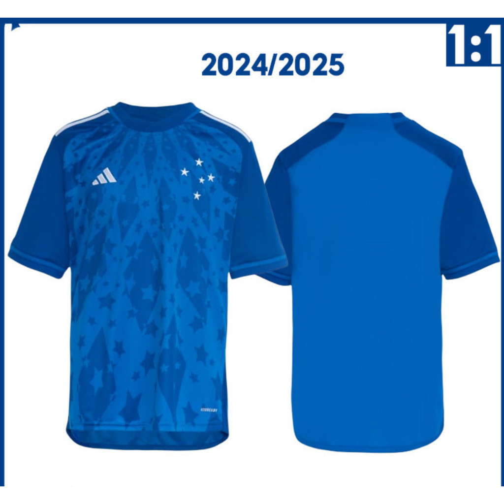 Camisa dos homens cruzeiro novo 24/25 estrelas azuis Casa camisa de futebol Tailândia Qualidade 1:1