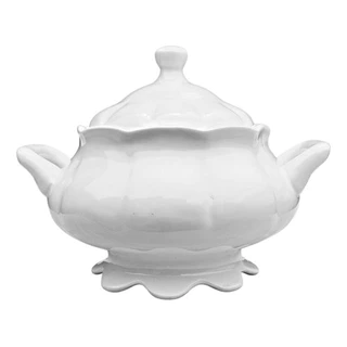 Sopeira Com Pé Redonda De Porcelana Caldos Sopas Feijoada