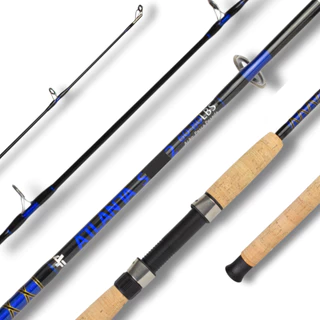 Vara Albatroz Atlanta 1,80m 80lbs Molinete Fibra Vidro Maciça Pesca Embarcada Pesqueiro 2 Partes