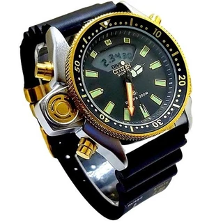Relógio Citizen Aqualand Premium 100% Funcional Banhado Ouro 18k Garantia Masculino Calendário Luxo Estilo Top Homem Relogio Edição Limitada