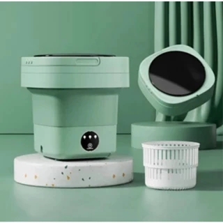 Mini Máquina de Lava Roupas Centrífuga 8 Litros Dobrável Portátil Usb Com Esterilizada U.V