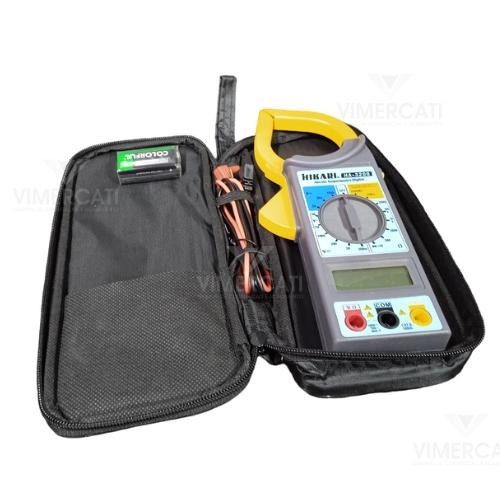 Alicate Amperímetro Digital Hikari HA-3200 - com Bolsa, Bateria e Ponta de Prova - Bip Continuidade