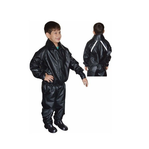 Capa De Chuva Conjunto Pvc Piracapas Infantil M Preto Shopee Brasil