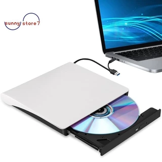 Unidade Externa De CD DVD +/- RW , USB 3.0 &-C Leitor Portátil ROM Gravador E Disco Durável Fácil Instalação De Usar , White