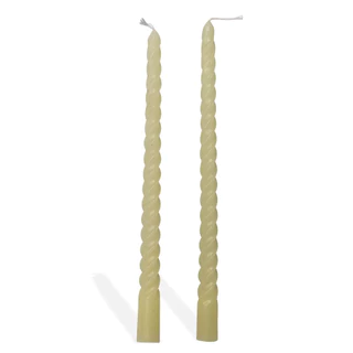 Vela Castiçal Torcidas 25cm Kit 2 Unidades para Natal, Casamentos, Batizados - Branco