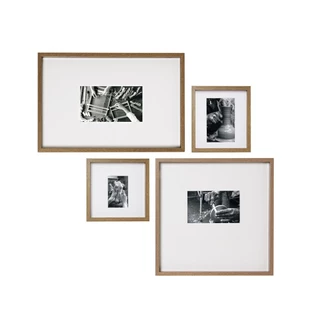 Kit 4 Quadro Porta-Retratos Em MDF Moldura Painel Moderno Para Fotos Parede Decorativo