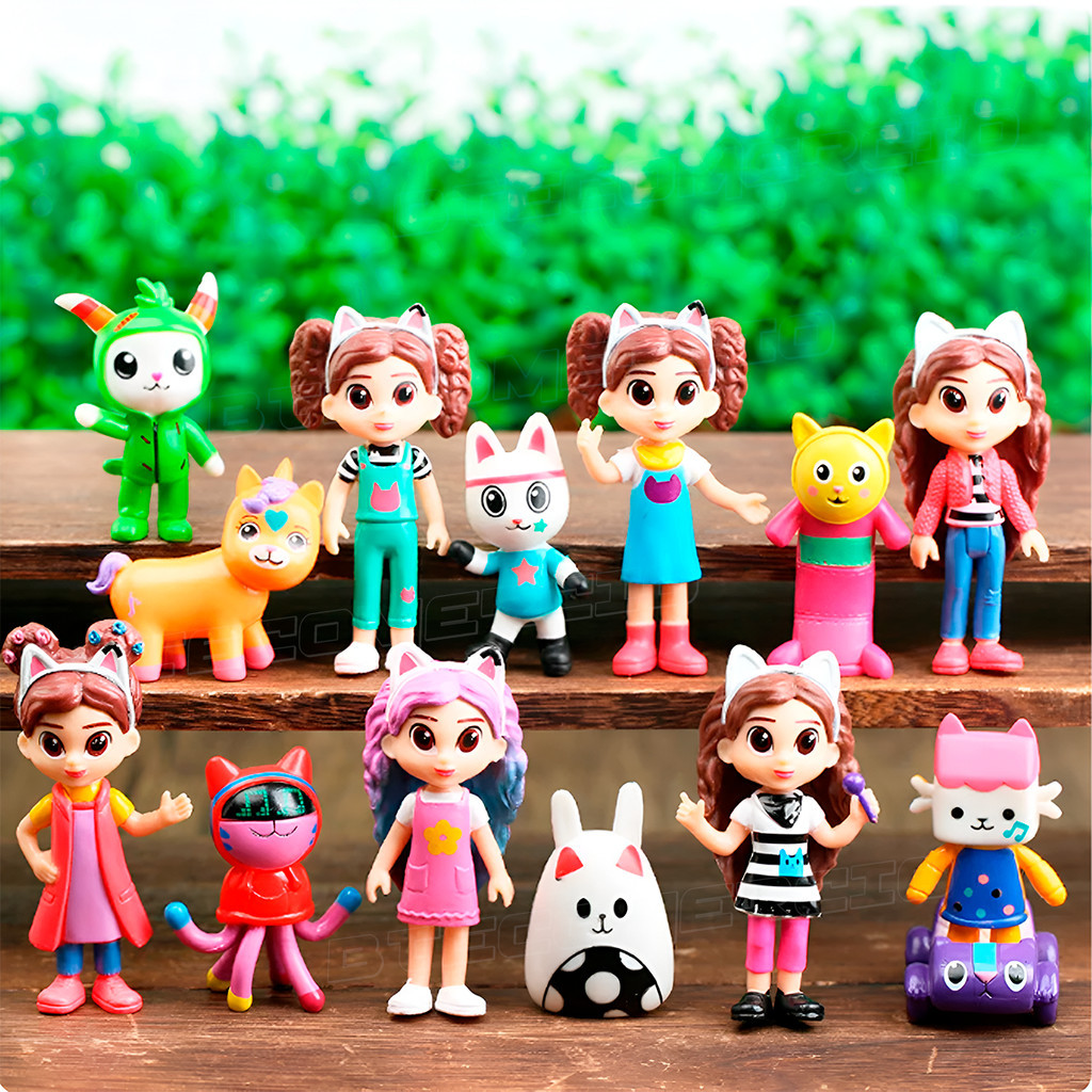 Kit 13 Peças Brinquedos Casa Magica da Gabby 7cm Infantil | Shopee
