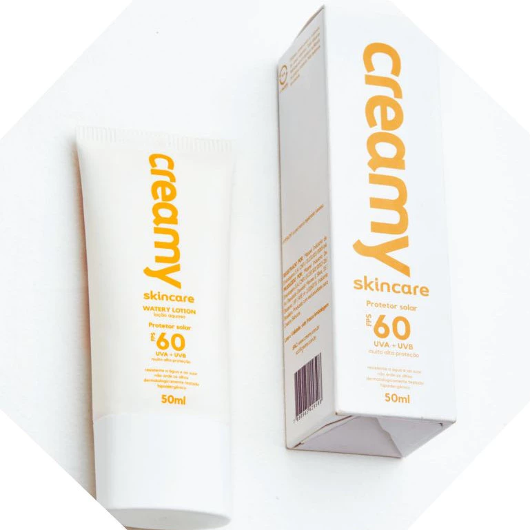 Protetor Solar Facial Creamy FPS 60 - Filtro Solar Toque Seco 50ml