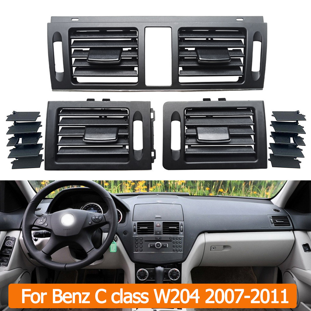 Atualização Do Ar Condicionado LHD W204 Saída Da Grelha De Ventilação AC Para Mercedes Benz Classe C180 C200 C220 C230 260 300 350 2007-2011