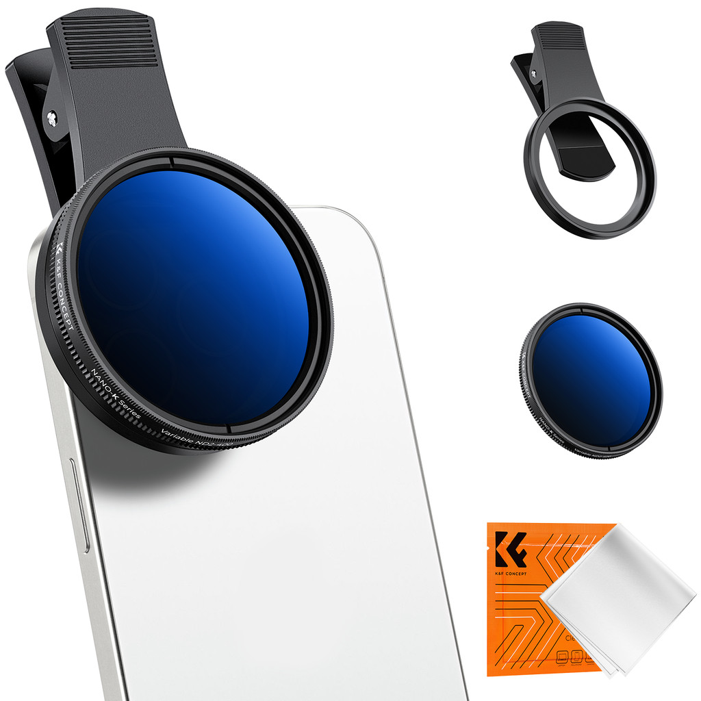 Filtro ND Variavel Nd2-Nd400 Para Celular Com Clipe K&F 52mm