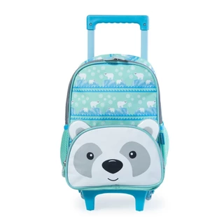 Mochila Infantil de Rodinhas Pets Urso Polar Azul