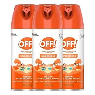 Repelente Off Aero 170ml - Kit c/ 3 unidades em Oferta na Shopee