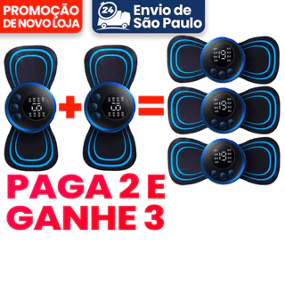 Paga 2 e ganhe 3 ! Mini Massageador Relaxante Muscular Portátil Elétrico Recarregável