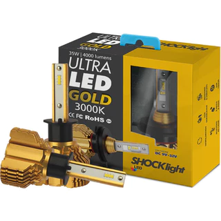 Lâmpada Led UltraLed Gold ShockLight H1 3000K 12V 35W 4000LM