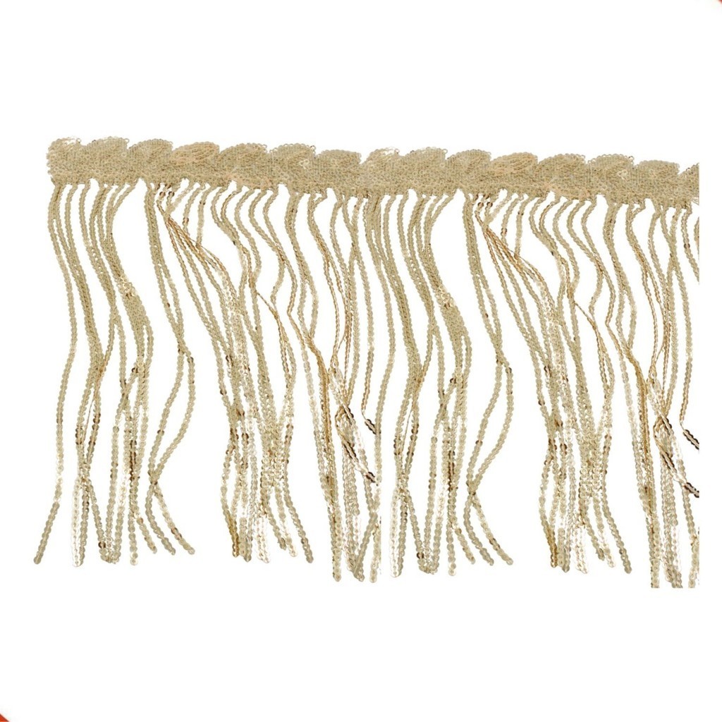 FRANJA DE PAETE COM ORGANZA 20CM EM POLIESTER COM 4,5 METROS