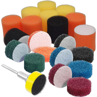 Kit 21 Esponjas para Polir e Lixar Haste 3mm Micro Retífica