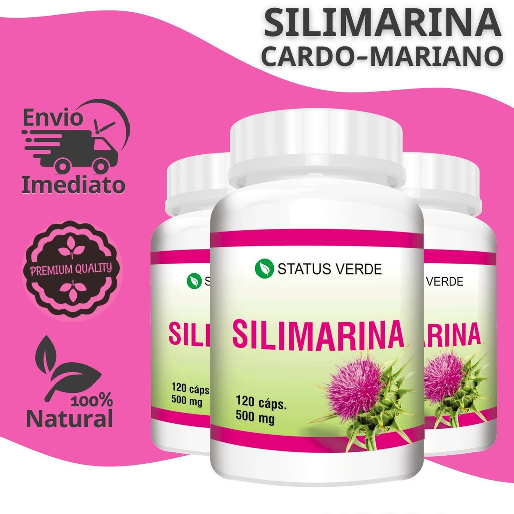 3 Potes Silimarina Cardo Mariano - Kit 360 Cáps de 500mg | Shopee Brasil