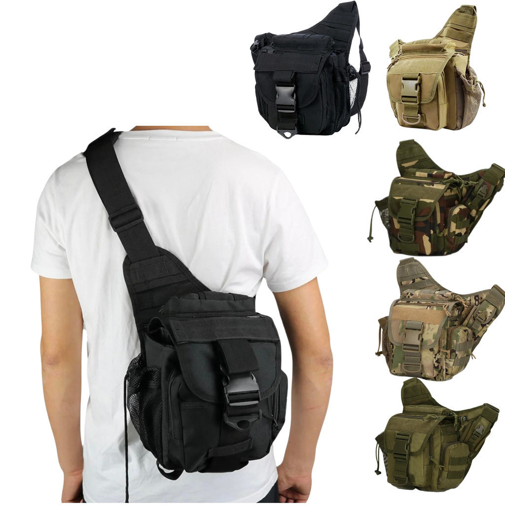 Bolsa Tática De Ombro Transversal Bornal Militar Cores | Shopee Brasil