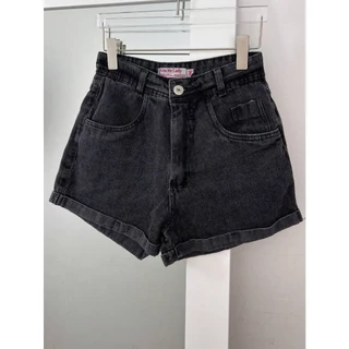 coolestfeminina 8234 short jeans feminina Bermuda Feminina preto marmore cinza 8234
