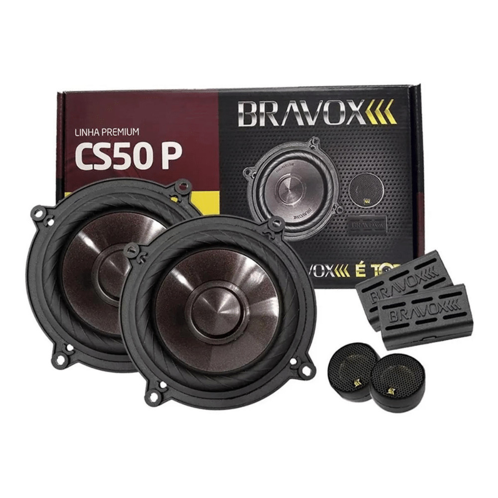 Kit 2 Vias Automotivo 5 Polegadas 120w Original Bravox CS50P | Shopee ...