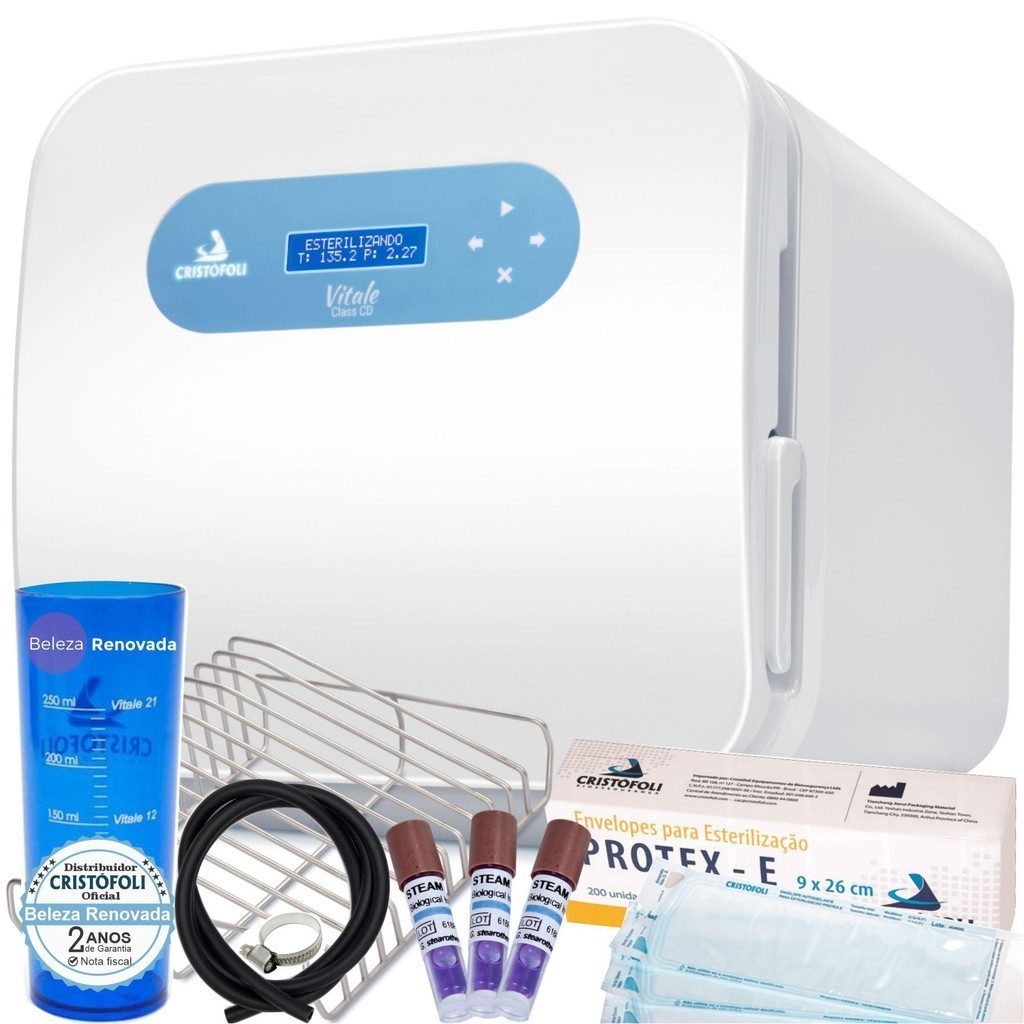 Autoclave Cristofoli Vitale CD 12 Litros +Suporte Envelope