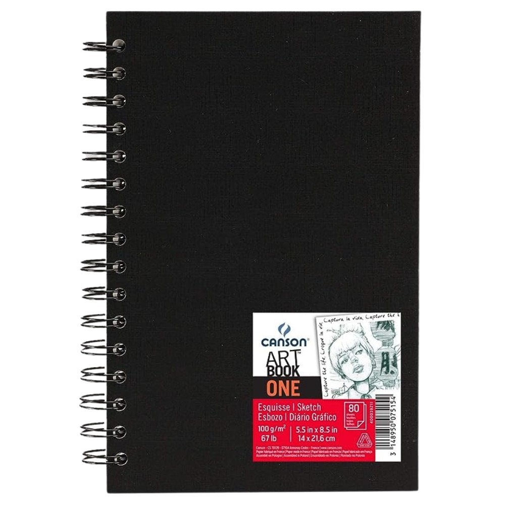 SketchBook Canson A5 Simply Daler Rowney Espiral 100g, 54 Folhas