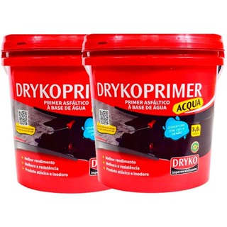 Kit 2 Primer asfáltico 3,6l para mantas e fitas asfálticas - DrykoPrimer