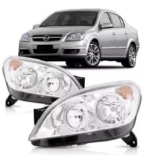 Farol Vectra 2006 2007 2008 Foco Duplo Cromado Manual