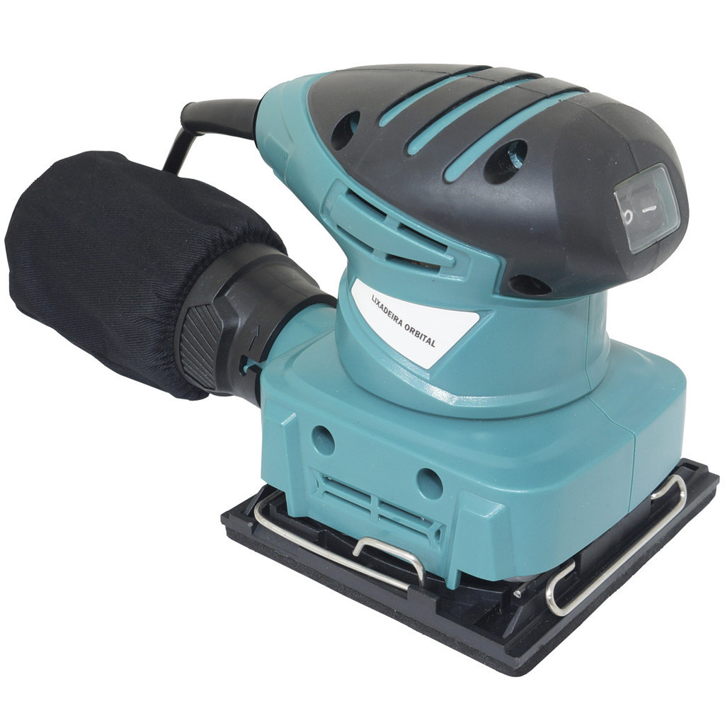 Lixadeira Orbital Elétrica Vibratória com Coletor de Pó 180W 13000 Rpm ...