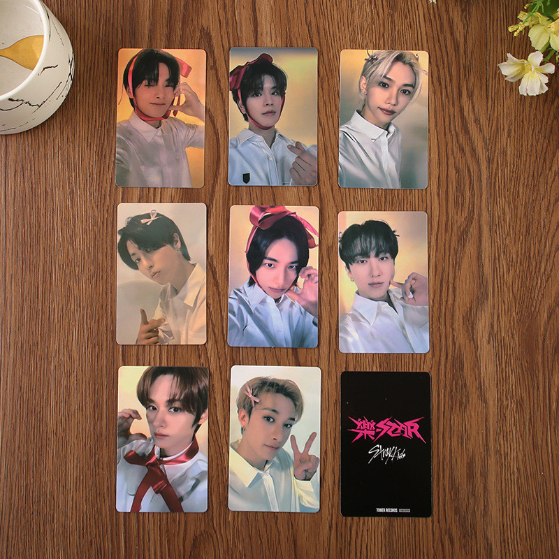 8-15pcs/set Stray Kids ROCK STAR Cartões Fotográficos Lomo Felix