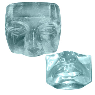 Meia Face Silicone Transparente e Boca para Pratica e Treinamento Harmonização Facial Orofacial